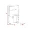 Tuhome 95 Pantry Kit, Four Legs, Double Door Cabinet, Three Shelves, Black ALW5577 - alternate 2